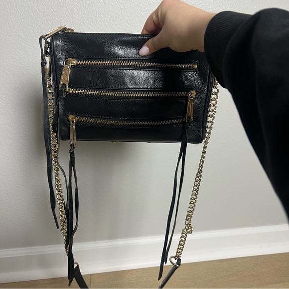 Rebecca Minkoff Zipper Moto Tassel Crossbody Bag - Picture 3 of 11